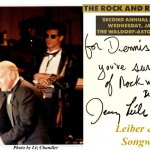 Rock Hall Induction of Leiber & Stoller Inscribed Pic to Dennis Chandler