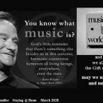ROBIN WILLIAMS QUOTE ABOUT MUSIC WITH LIGHT SWITCH DBLE