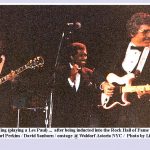 ROCK HALL ’87 INDUCTION JAM ONSTAGE BB KING PLAYING A LES PAUL CARL PERKINS ETC DENNIS CHANDLER PIC A1