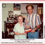 DENNIS CHANDLER LIONEL ELECTRIC TRAIN COLLECTOR WITH TRAIN REPAIR LADY HAZEL RIEDEL