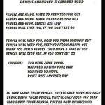 DENNIS CHANDLER CLEBERT FORD FENCES THE SONG LYRIC SHEET