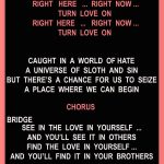 DENNIS CHANDLER PHIL SMOLUK SONG RIGHT HERE RIGHT NOW (TURN LOVE ON) b