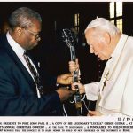 DENNIS CHANDLER GODFATHER OF LUCILLE’S COPY OF BB KING GIFTING GUITAR TO POPE JOHN PAUL THE SECOND