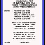 DENNIS CHANDLER PHIL SMOLUK SONG HARD ON ME LYRIC SHEET ….